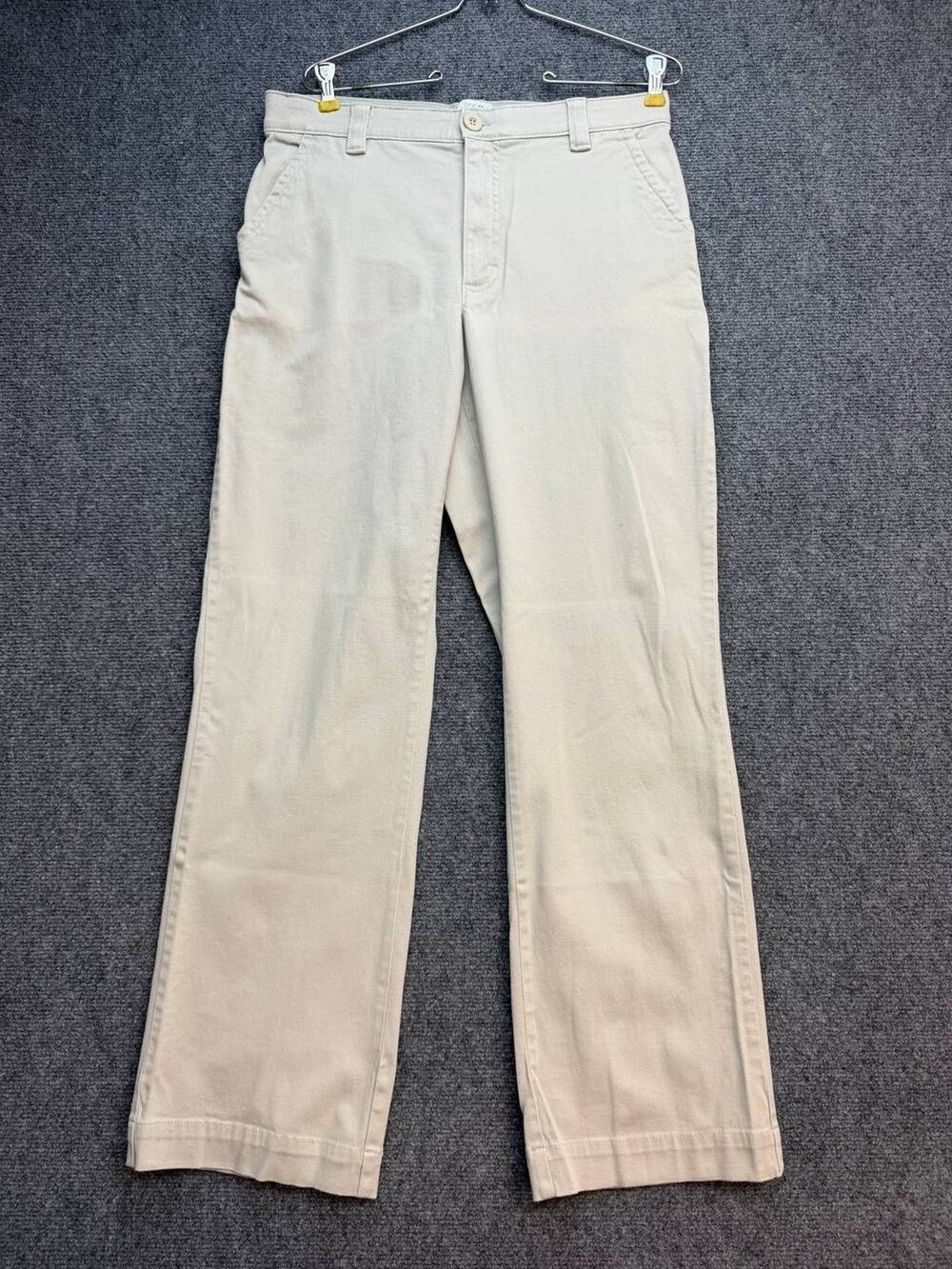 Lee Women’s 10M Beige Comfort Waistband Straight Leg Chino Pants